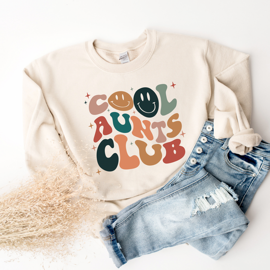 Cool Aunts Club Neutral Crewneck Sweatshirt