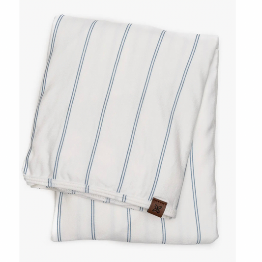 Dusk Blue Stripe Swaddle Blanket